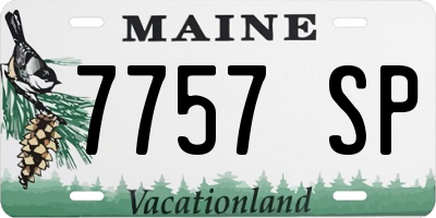 ME license plate 7757SP