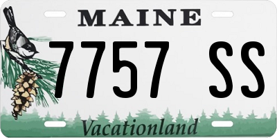 ME license plate 7757SS