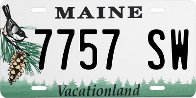 ME license plate 7757SW