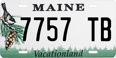 ME license plate 7757TB