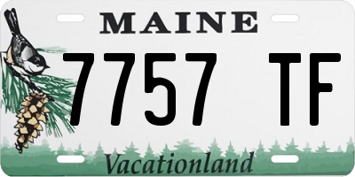 ME license plate 7757TF