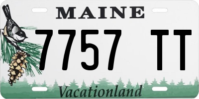 ME license plate 7757TT