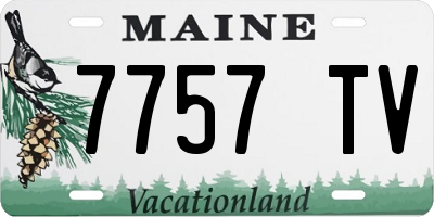 ME license plate 7757TV