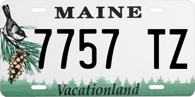 ME license plate 7757TZ