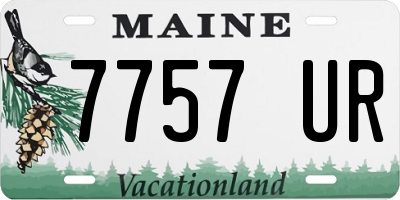 ME license plate 7757UR