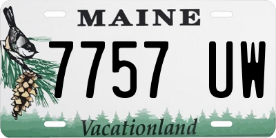 ME license plate 7757UW