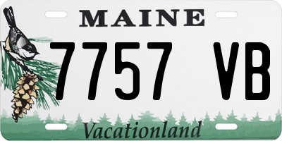 ME license plate 7757VB