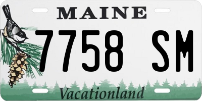 ME license plate 7758SM