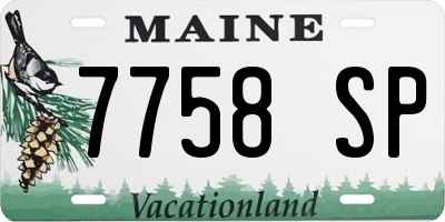 ME license plate 7758SP
