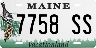 ME license plate 7758SS