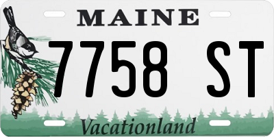 ME license plate 7758ST