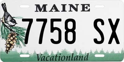 ME license plate 7758SX