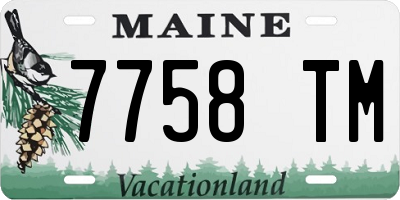ME license plate 7758TM
