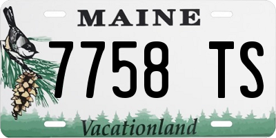 ME license plate 7758TS