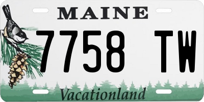 ME license plate 7758TW