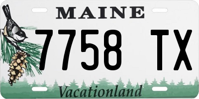 ME license plate 7758TX