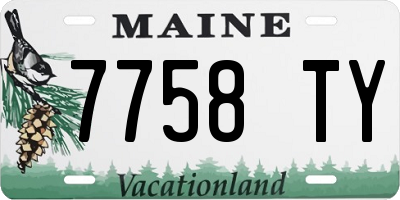 ME license plate 7758TY