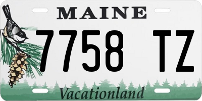 ME license plate 7758TZ