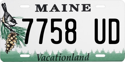 ME license plate 7758UD