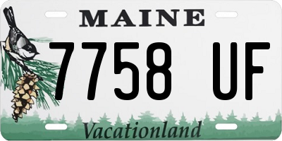ME license plate 7758UF