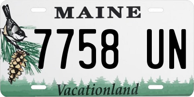ME license plate 7758UN