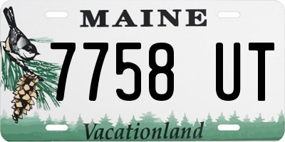 ME license plate 7758UT