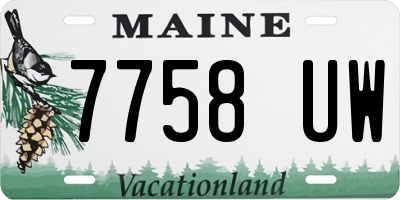 ME license plate 7758UW