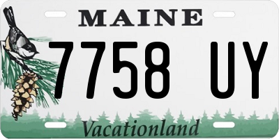 ME license plate 7758UY