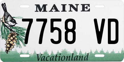ME license plate 7758VD