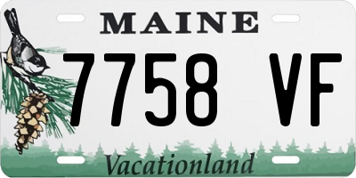 ME license plate 7758VF