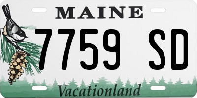 ME license plate 7759SD