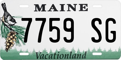 ME license plate 7759SG