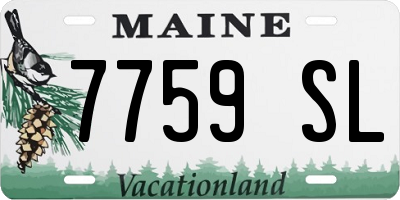 ME license plate 7759SL