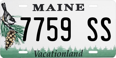 ME license plate 7759SS