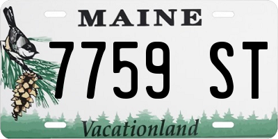 ME license plate 7759ST