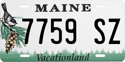 ME license plate 7759SZ