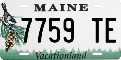 ME license plate 7759TE