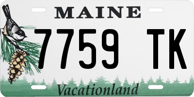 ME license plate 7759TK