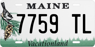 ME license plate 7759TL