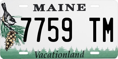 ME license plate 7759TM
