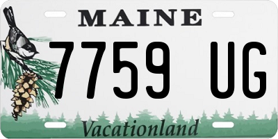 ME license plate 7759UG