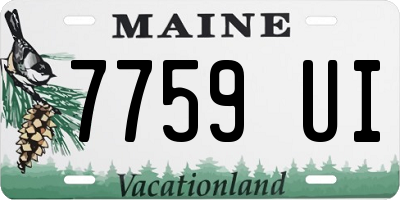 ME license plate 7759UI