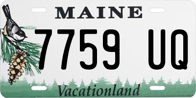 ME license plate 7759UQ