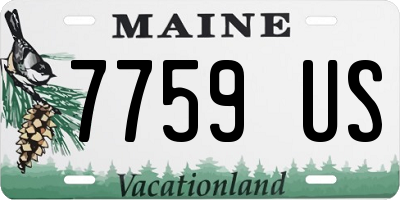 ME license plate 7759US