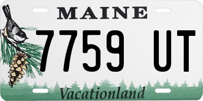 ME license plate 7759UT