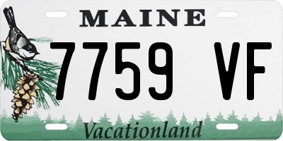 ME license plate 7759VF