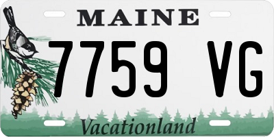 ME license plate 7759VG