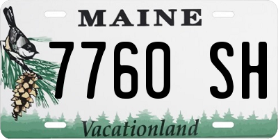 ME license plate 7760SH