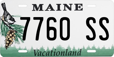ME license plate 7760SS