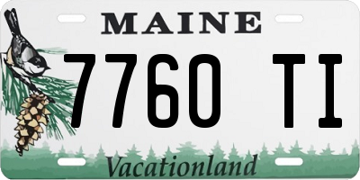ME license plate 7760TI